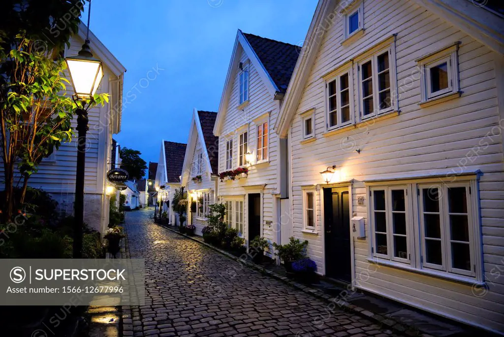 Norway, Rogaland, Stavanger, Gamle Stavanger (old town).