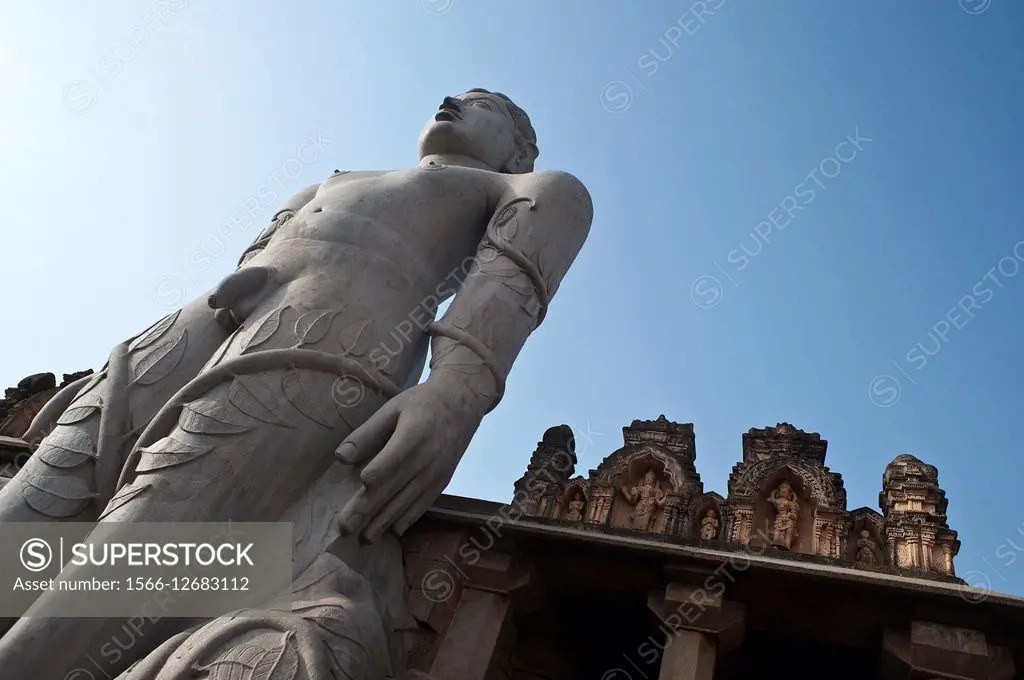 Statue of Gomateshwara at Sravanabelagola ( Karnataka, India).