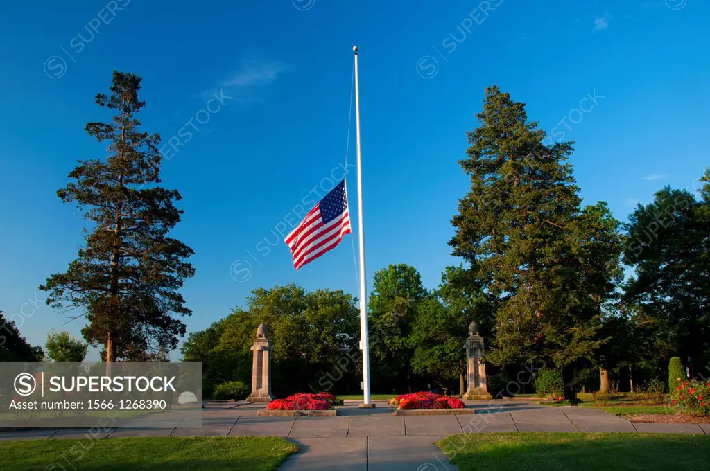 American flag, Walnut Hill Park, New Britain, Connecticut