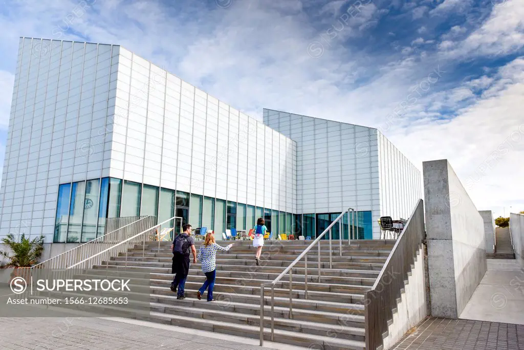 Visitors entering the Turner Contemporary building in Margate, Kent.