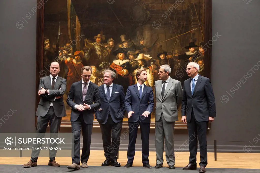 Wim Pijbes, director of the rijksmuseum with the architects of the newly openend and renovated museum