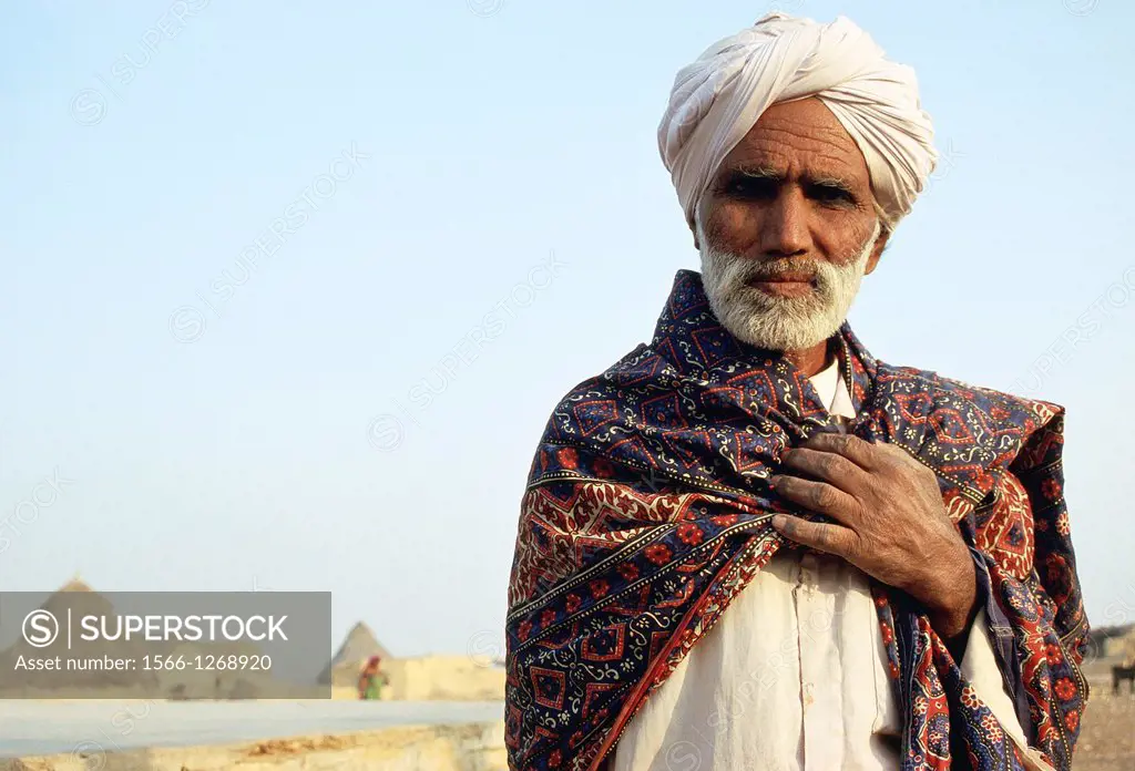 Muslim man belonging to the Sindhi community. Thar desert, India.
