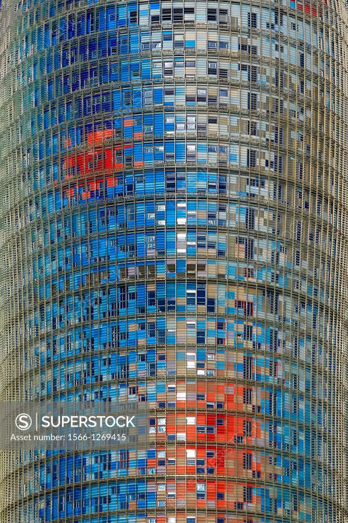 Spain , Catalunya Region , Barcelona City, Agbar Tower Bldg.