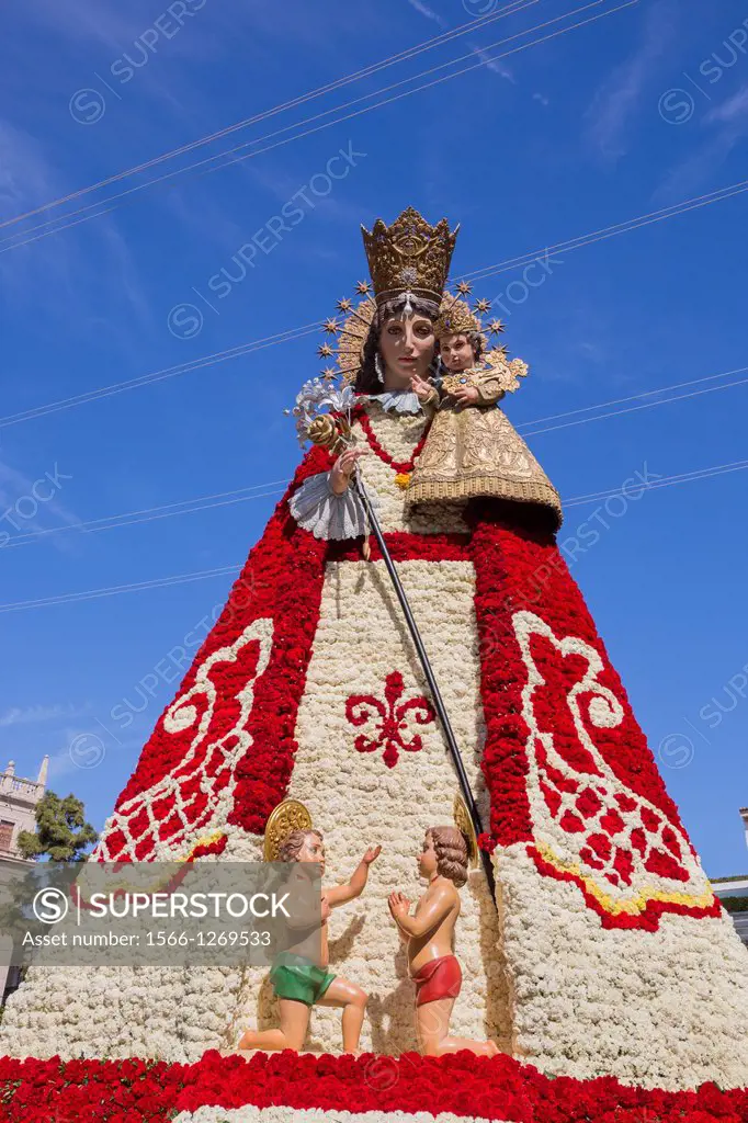 Valencia, large wooden replica of Our Lady of the Abandoned or Nuestra Señora de los Despamparados.
