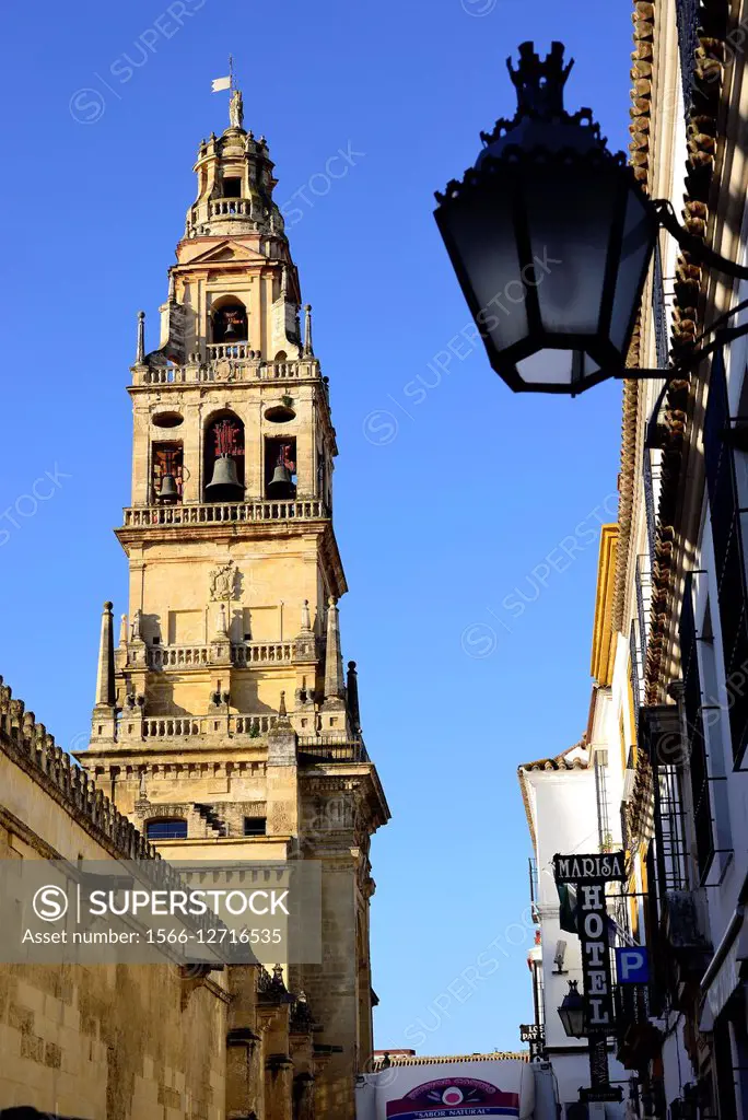 Tower of the Mosque-Cathedral of Cordoba, Andalusia, Spain.