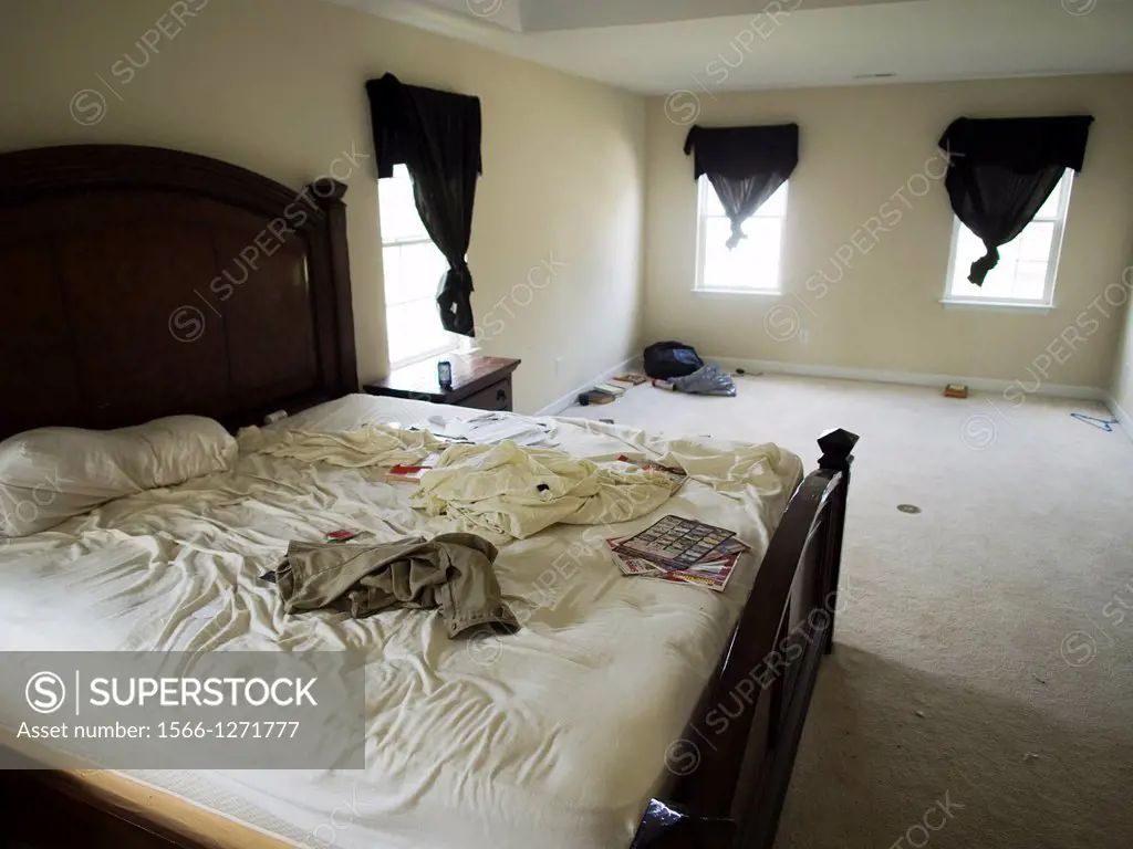 Personal property left behind inside a foreclosed house in Burlington, North Carolina