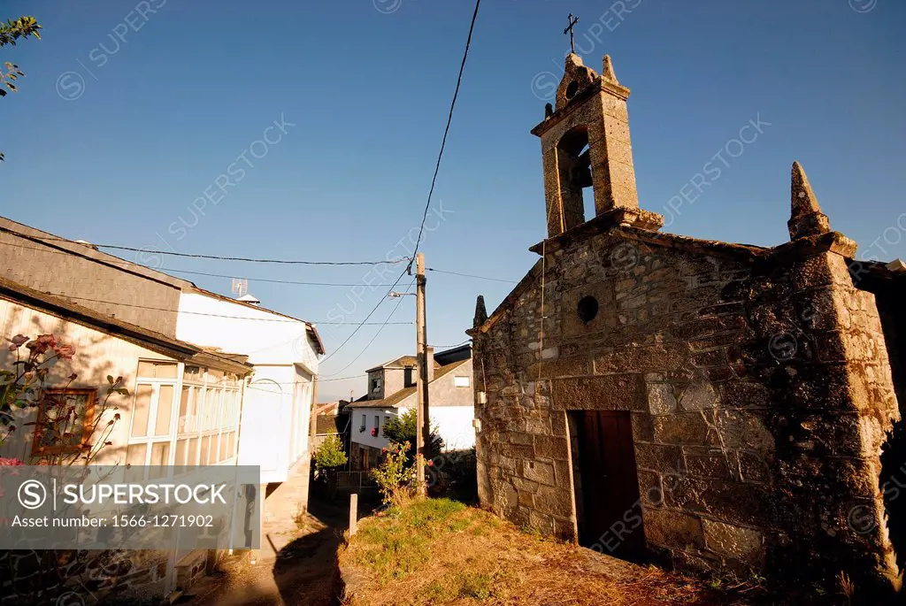 Church of Santiago in Mouruas town, Orense province, Spain