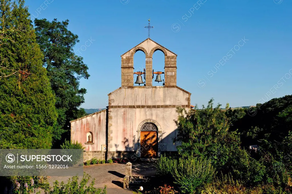 church´s bell tower of Chouvigny, Allier department, Auvergne region, France, Europe