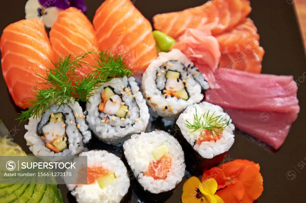 -Sushi- Delicious Japanese Food.