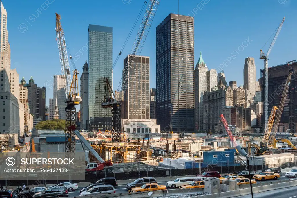 Construction site at Ground Zero, site of the former World Trade Center, WTC, Manhattan, New York City, NYC, New York, United States of America, USA
