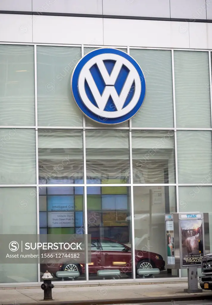 A Volkswagen dealer in Manhattan in New York on Tuesday, September 22, 2015. The U. S. Environmental Protection Agency has alleged that a defeat devic...