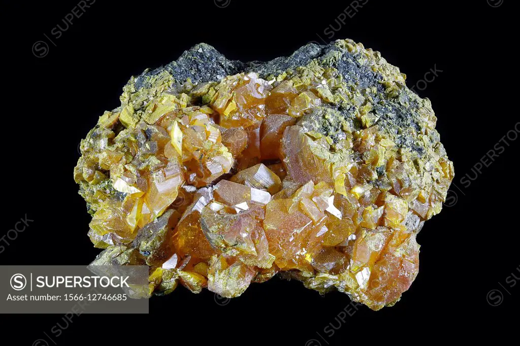 Orpiment (arsenic sulfide mineral).