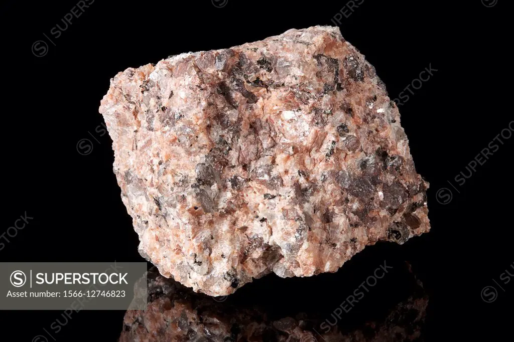 Red granite (Igneous rock).