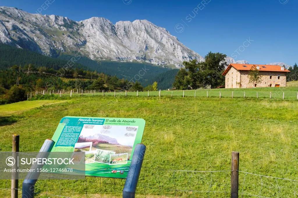 Arrazola greenway. Atxondo Valley, Biscay, Basque Country, Spain, Europe.