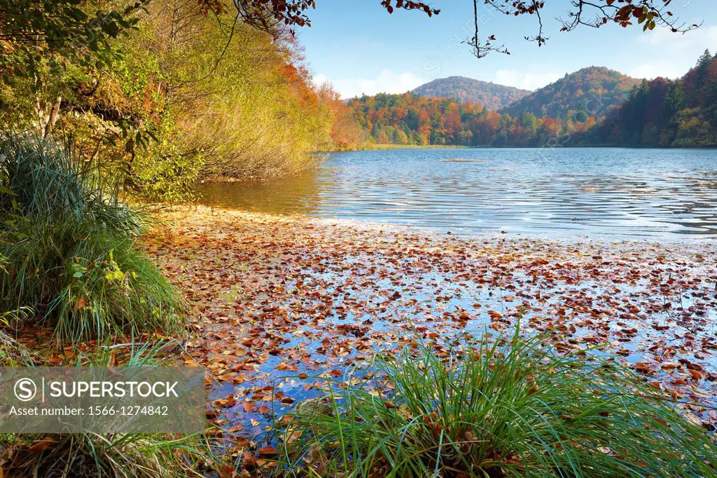 Croatia - autumn landscape of Plitvice Lakes National Park, Plitvice, central Croatia.