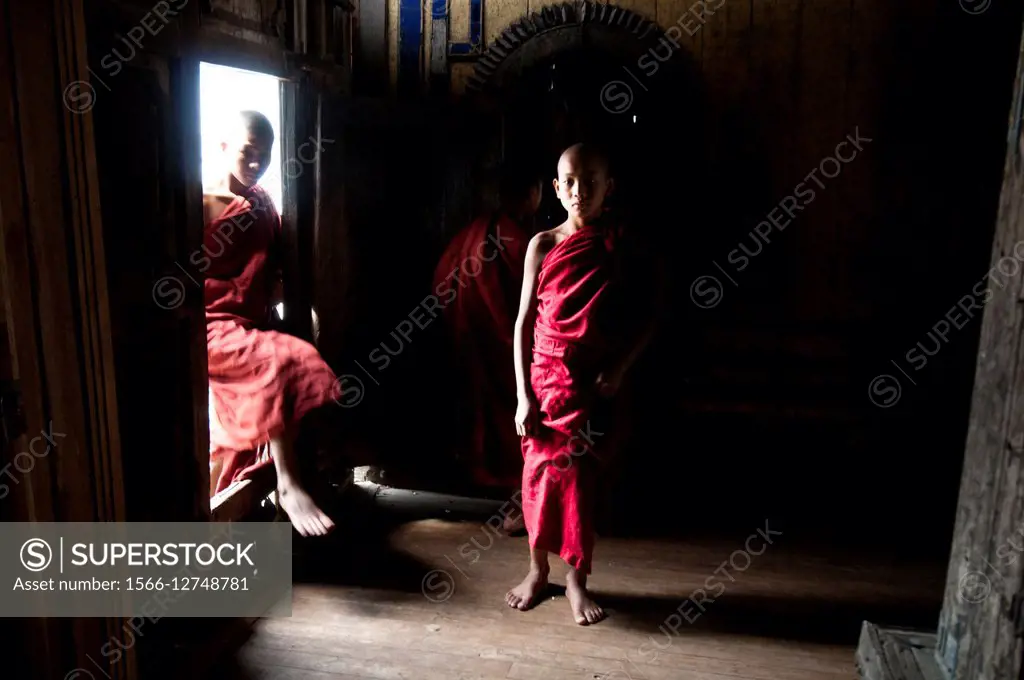 Shwe Yaunghwe Kyaung monastery, toward Inle lake, Myanmar