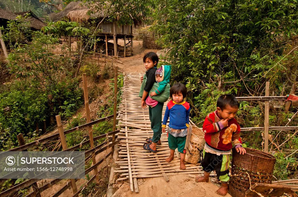 Ethnic group Akha at Pintok and Wan Pin village, Shan upland, Myanmar