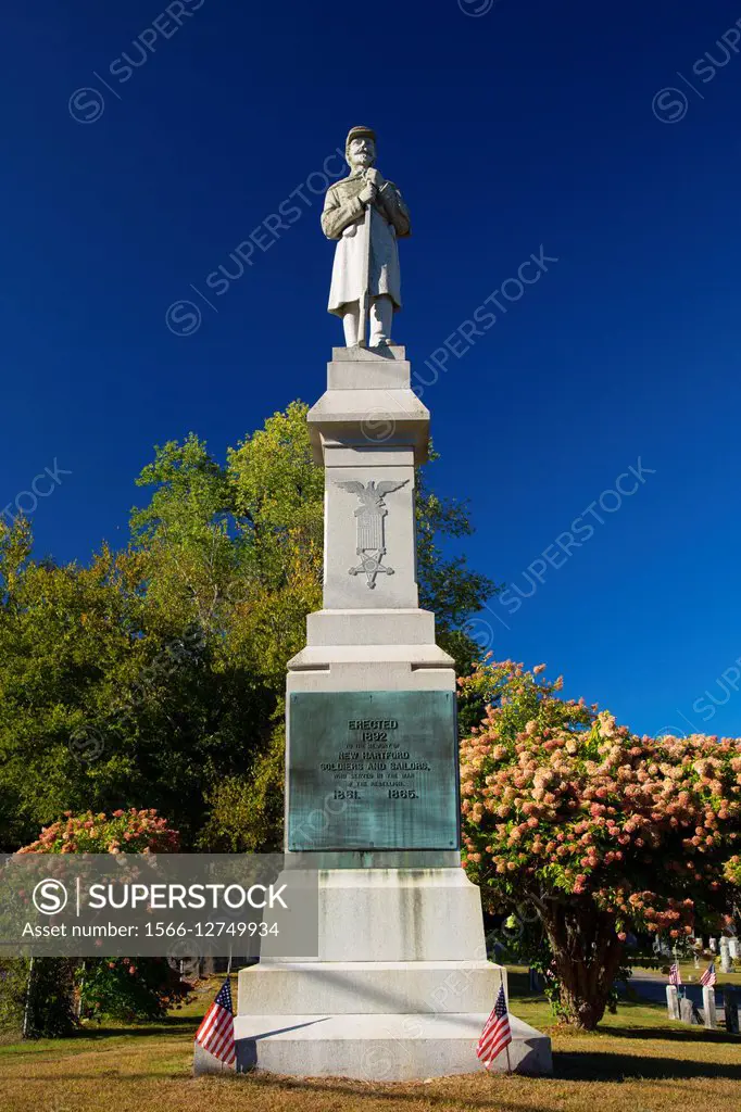Civil War Monument, Village Cemetery, New Hartford, Connecticut.