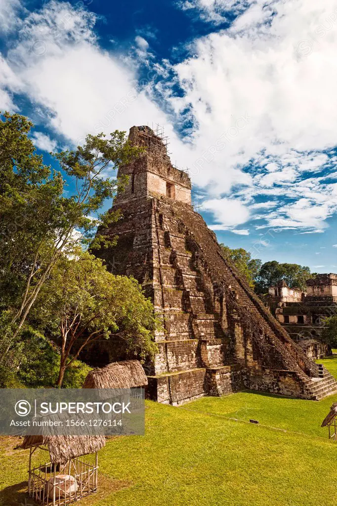 tikal maya ruins.temple number 1 or gran jaguar. guatemala