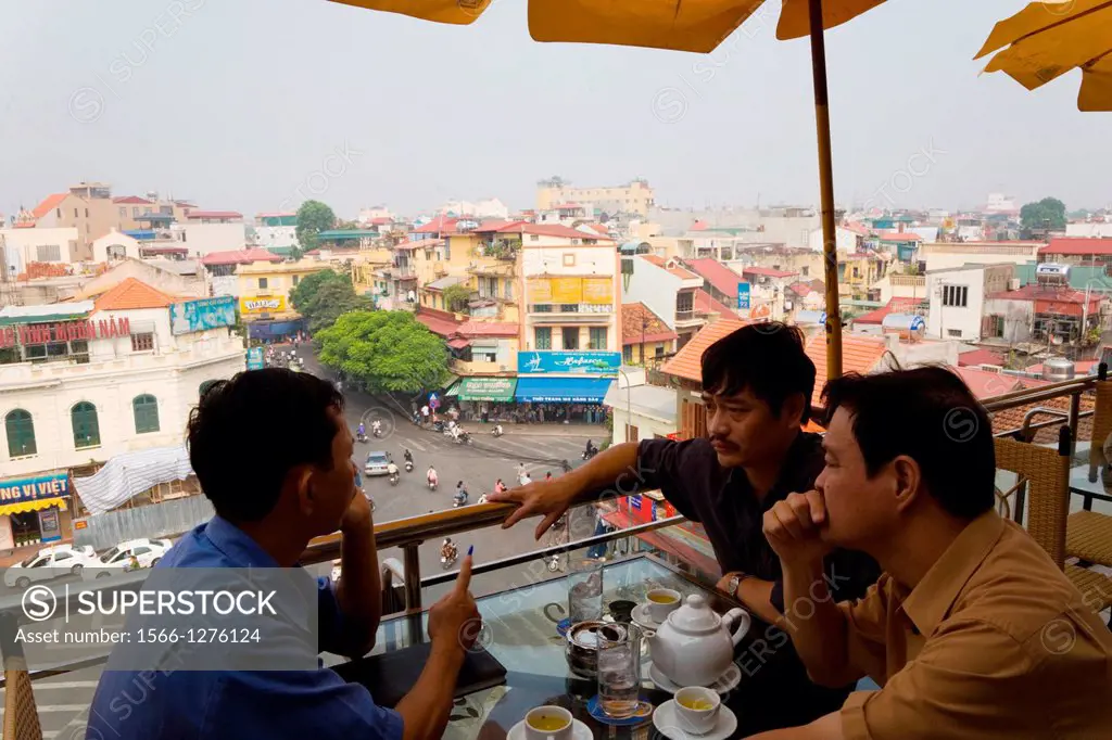 hanoi from city view cafe. vietnam