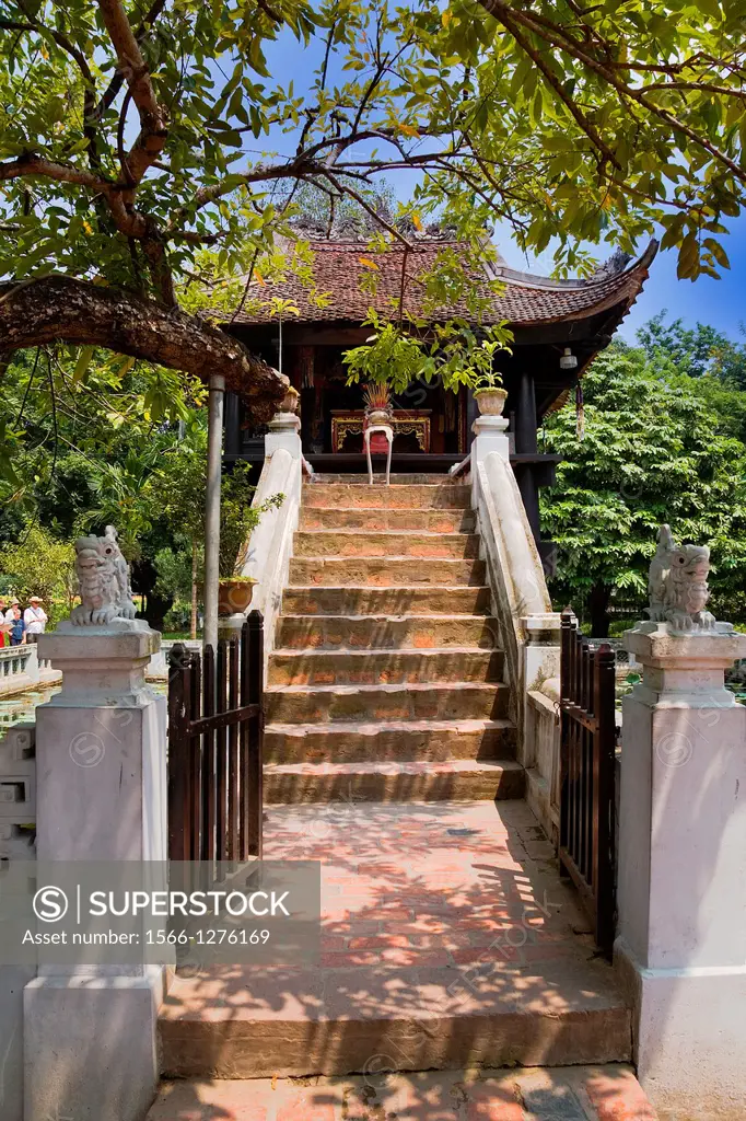 one pillar pagoda in hanoi. vietnam