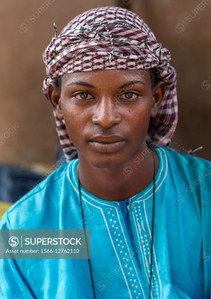 Benin, West Africa, Copargo, young fulani peul man.