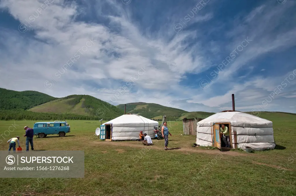 Living on the steppe. Mongolia, Arkhangai.