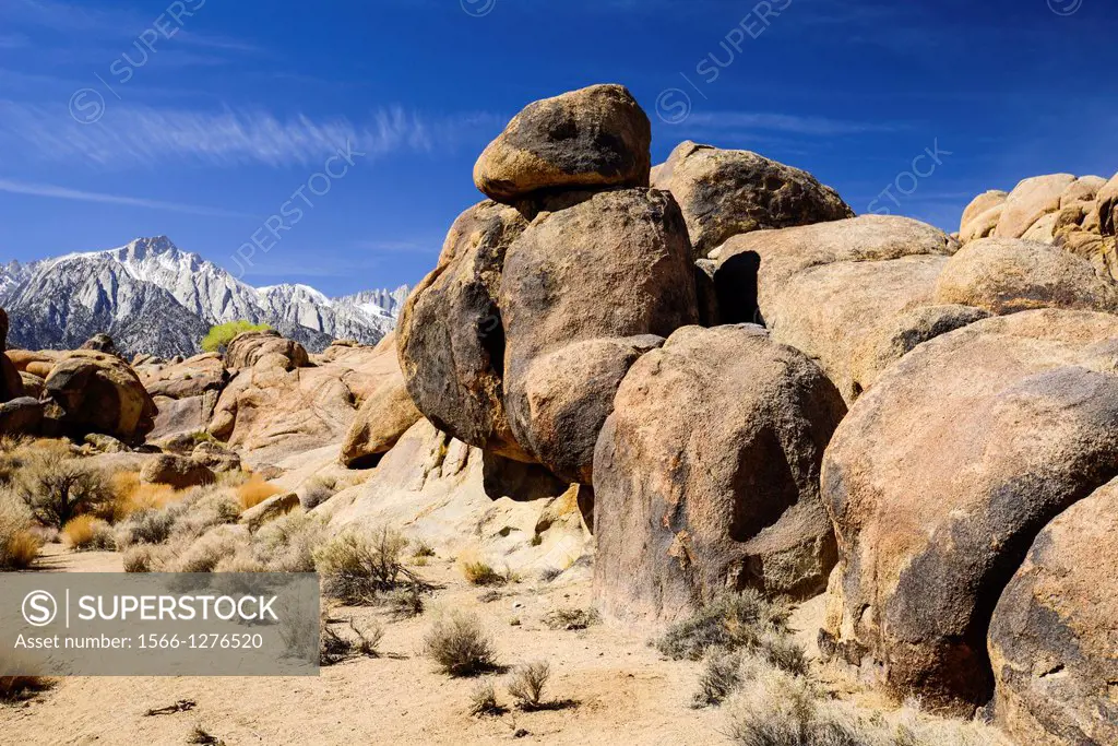 rock formations in the Alabama Hills, California, USA
