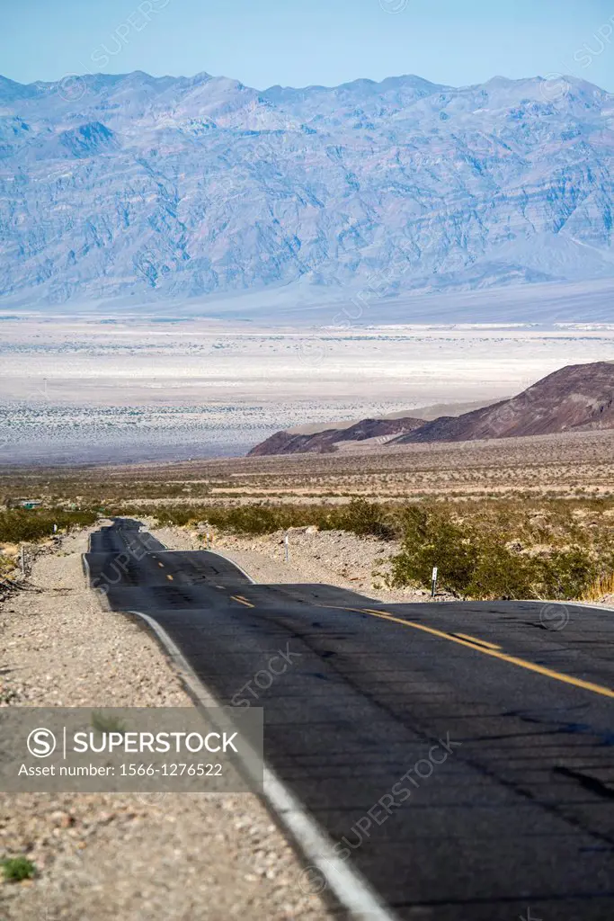 empty road in Death Valley National Park, California, USA