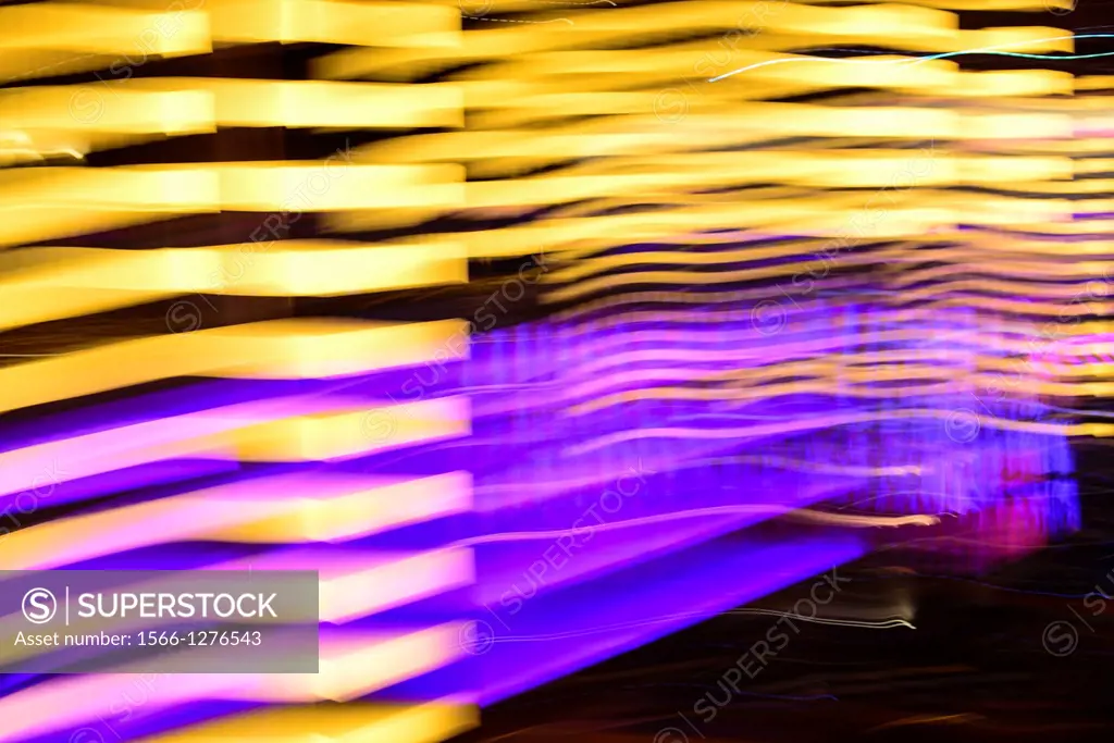 camera movement on lights inside a Las Vegas casino