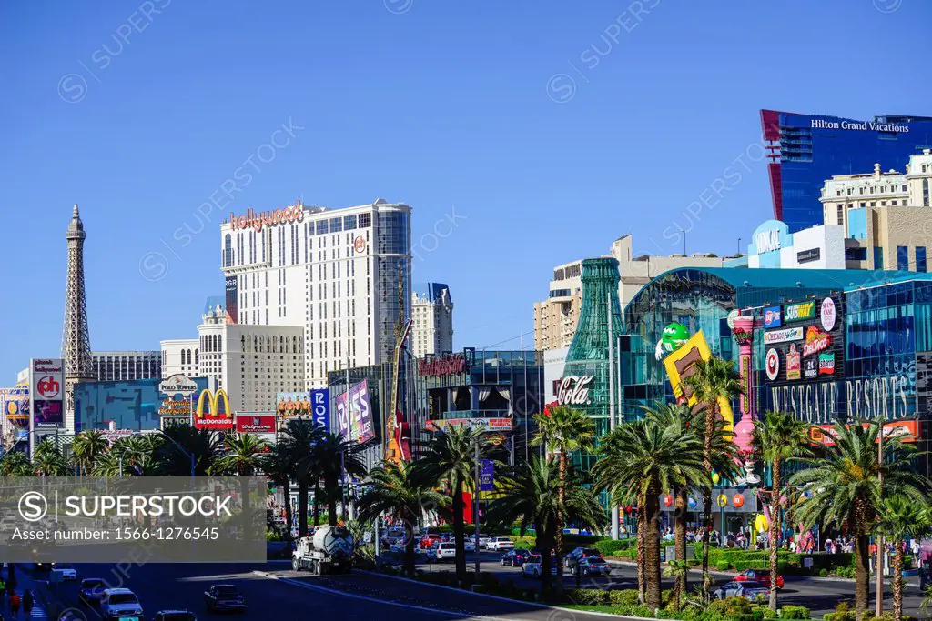 a view of the Strip in Las Vegas, Nevada, USA