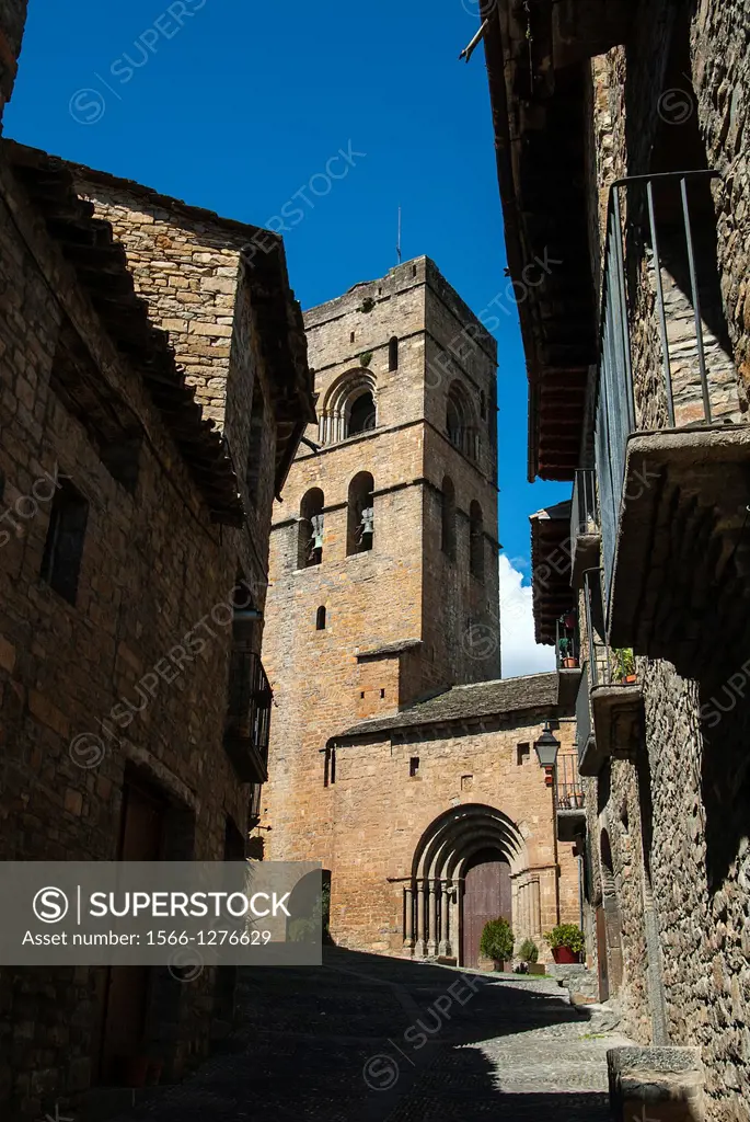 Church of Santa Maria (XIth Century), Ainsa, Huesca, Spain.
