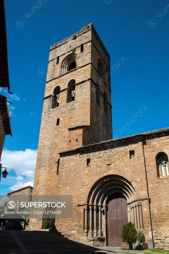 Church of Santa Maria (XIth Century), Ainsa, Huesca, Spain.