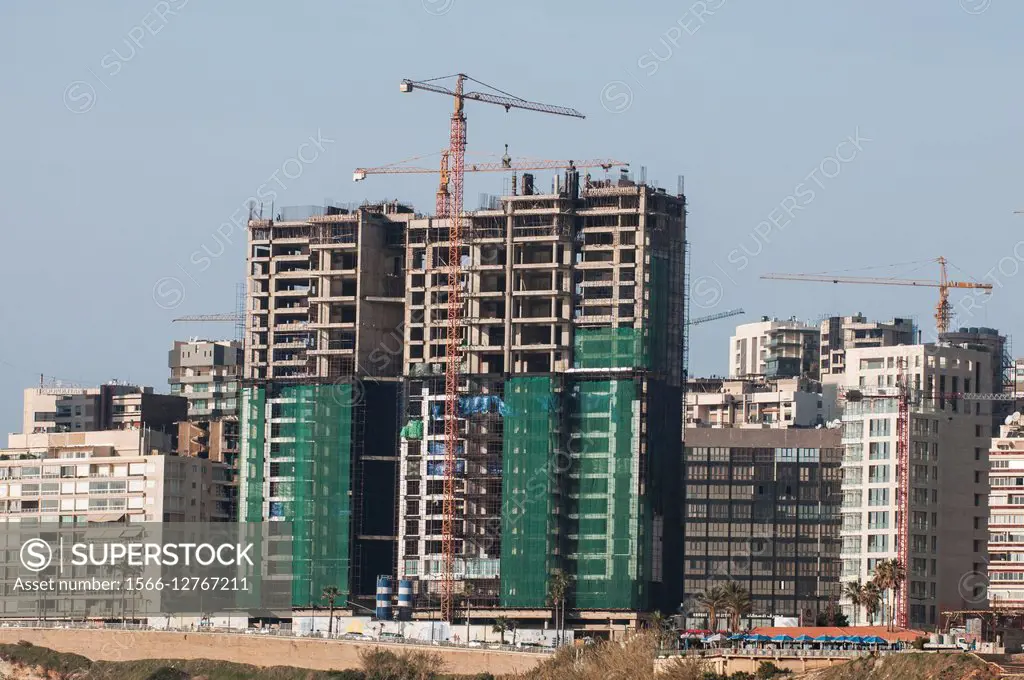 Building under construction Beirut Lebanon.