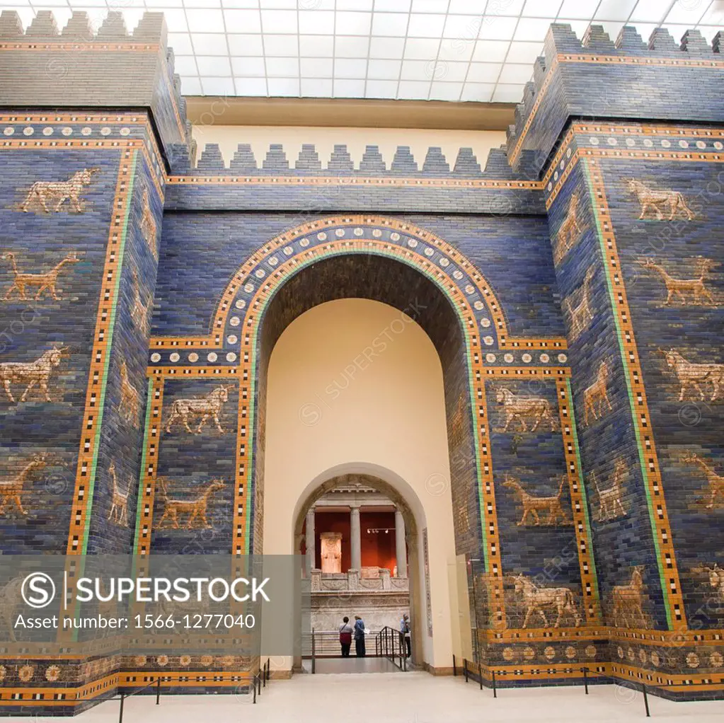 Ishtar Gate of Babylon, Pergamon Museum, Museum Island, Berlin, Germany, Europe.