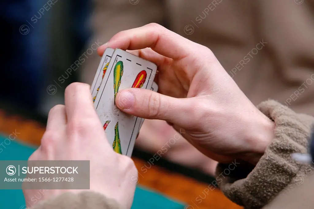 Traditional games of cards, Truc, Valencia Spain.