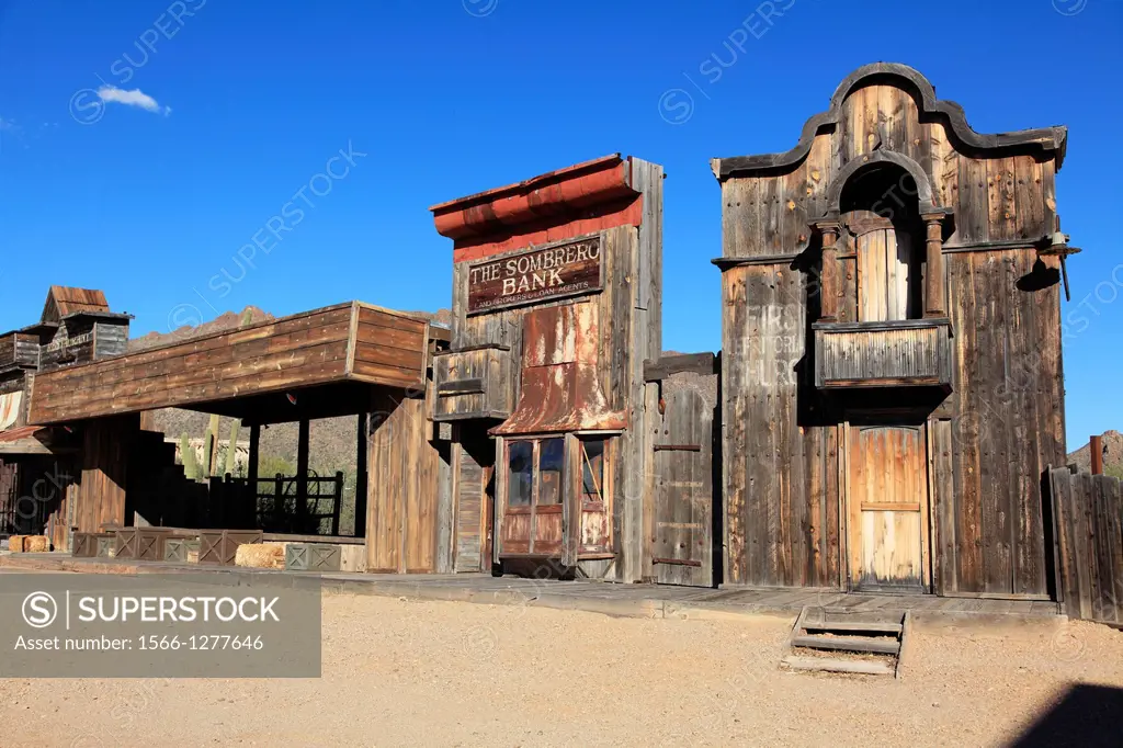 The film set of the High Chaparral in Old Tucson Studios. Tucson. Arizona. USA