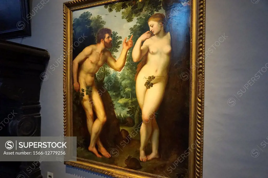 Peter Paul Rubens´ Adam and Eve. Rubenshuis -Rubens house -, Antwerp, Belgium, Europe.