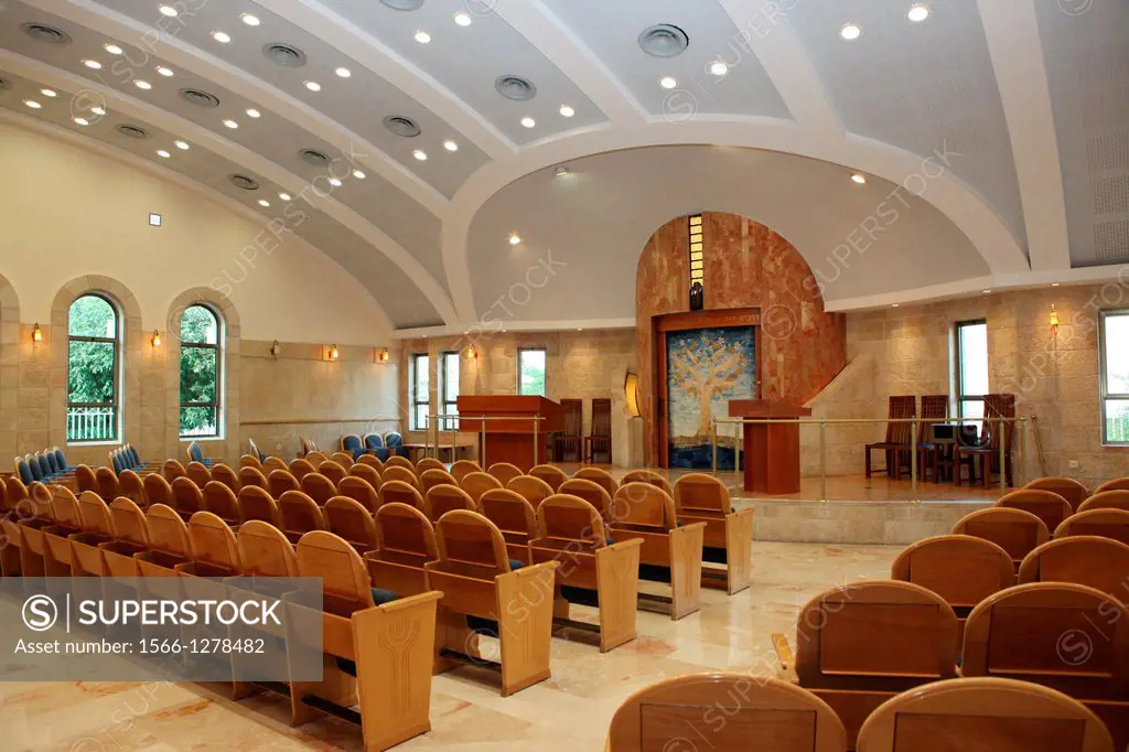 Israel, Tel Aviv, Beit Daniel, Tel Aviv's first Reform Synagogue the prayer hall.