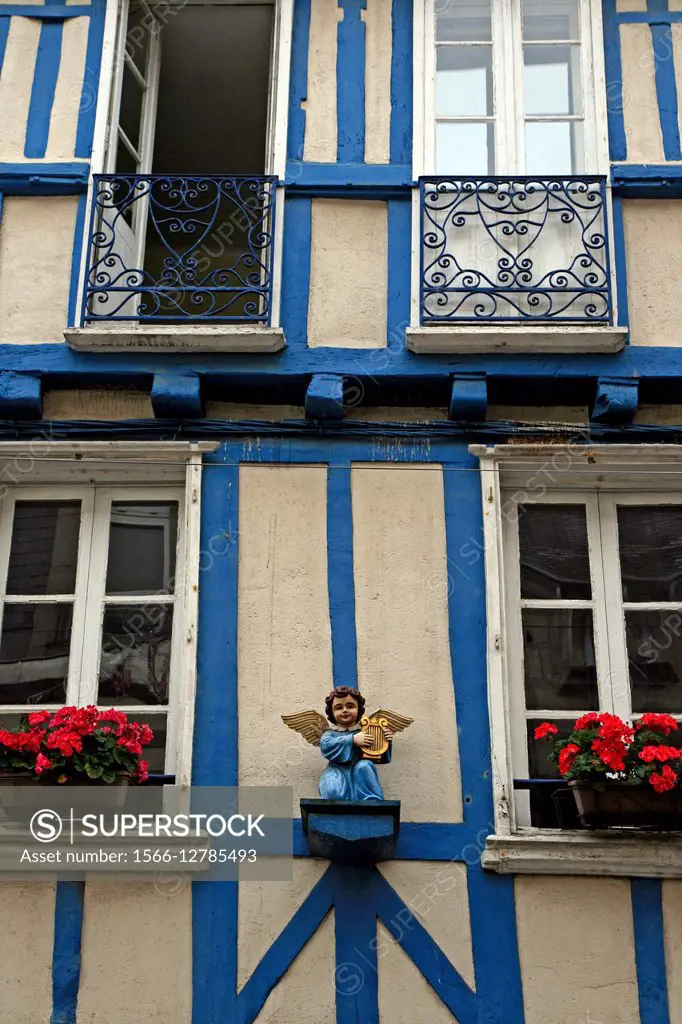 Religious image, Quimper, Brittany, France