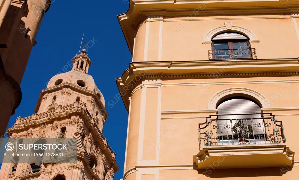 Bell Tower, Cathedral of Saint Mary, City of Murcia, South Eastern, Spain, Europe.