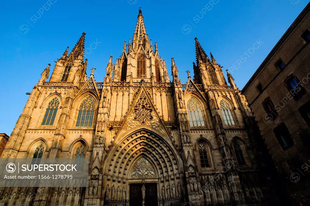 The Cathedral of Barcelona, Spain.