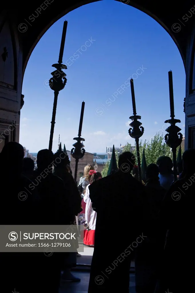 Output of four candles of a church at Holy week, Spain.