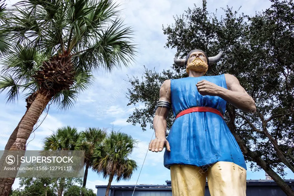 Florida, Jensen Beach, Elementary School, giant viking, Jenguard mascot, fiberglass statue,