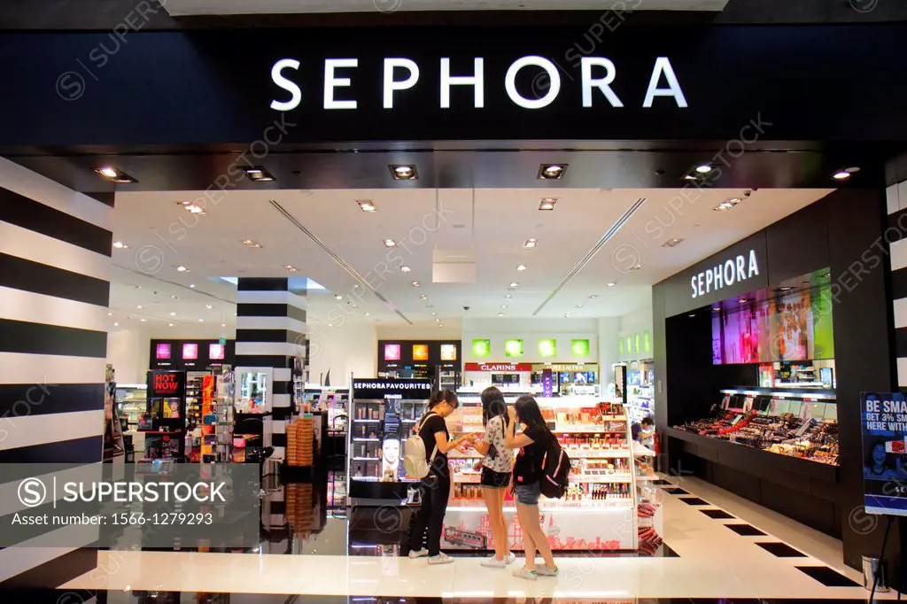Singapore, The Shoppes at Marina Bay Sands, shops, shopping, front, entrance, Sephora, perfumes,