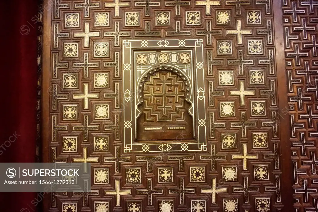 Door. Hanging church. Coptic District. Cairo. Egypt.