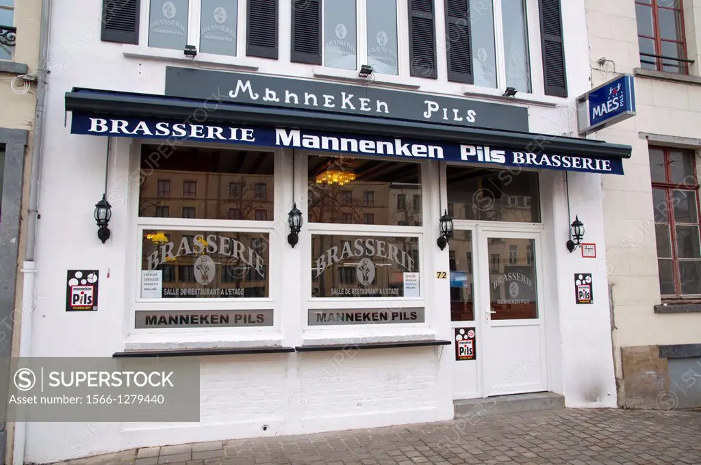 Brassiere Manneken Pis pub Dansaert district central Brussels Belgium Europe.