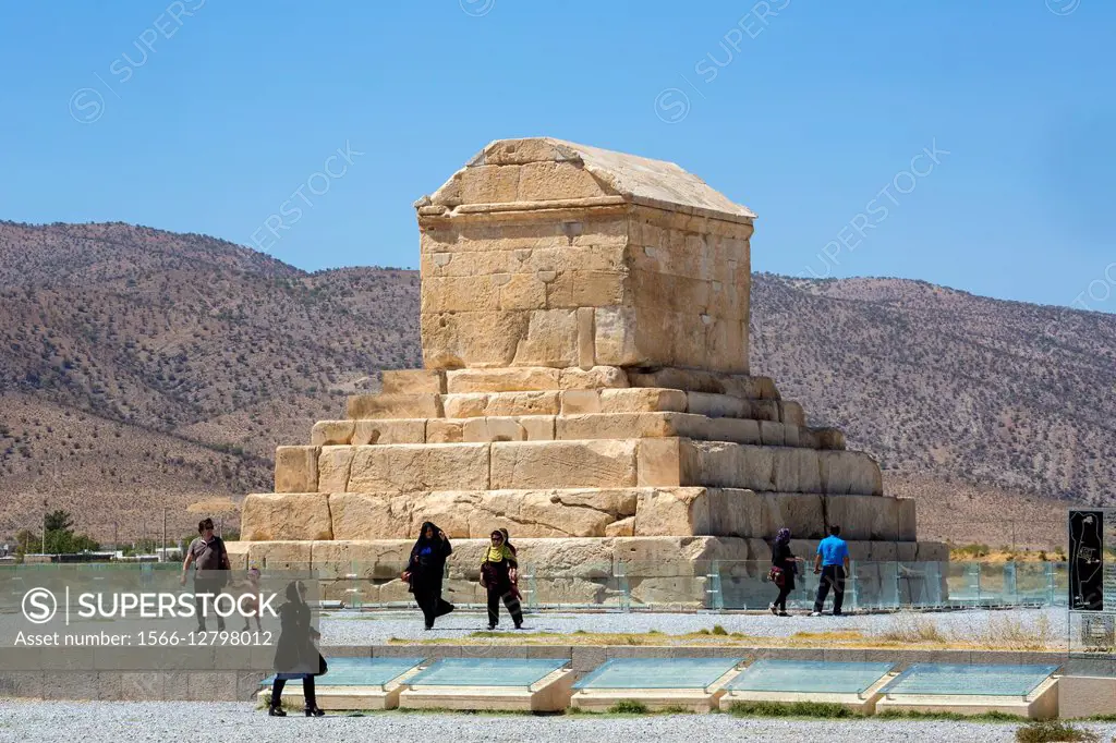 Iran, Pasargadae City, Tomb of Cyrus.
