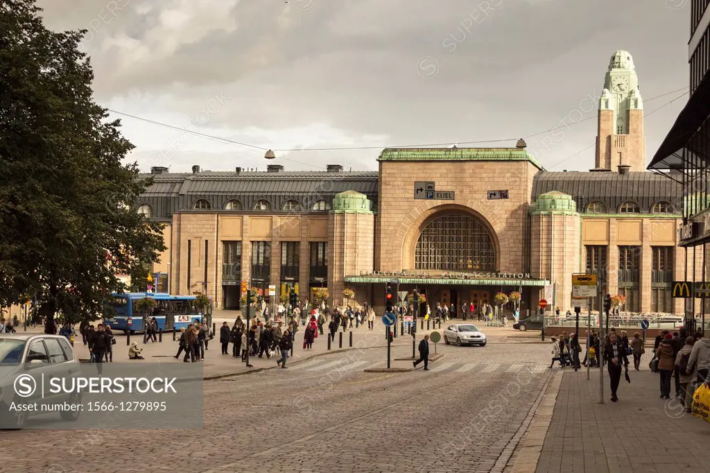 Railway station in Helsinki. Finland.