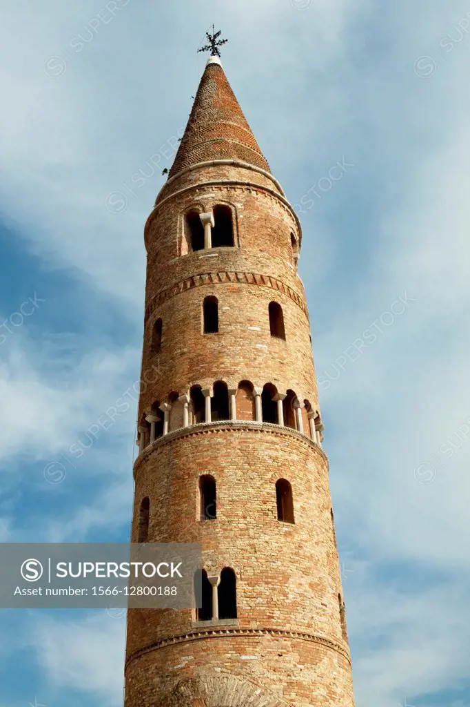 Cathedral´s bell tower in Caorle, Italy